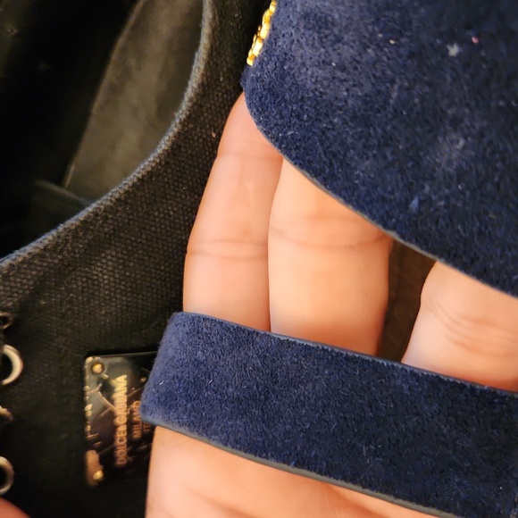 Tory Burch Navy Blue Baily Wmen's Blnsvy Blue Espadrille Sandals Size 9 - Picture 12 of 15